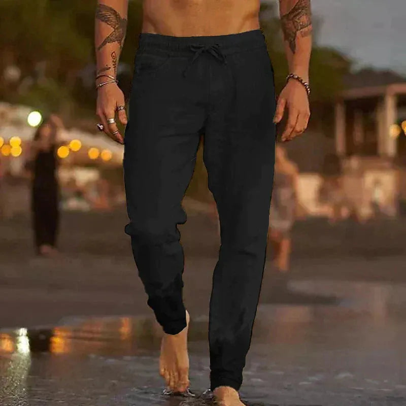 Coastal Linen Drawstring Pants