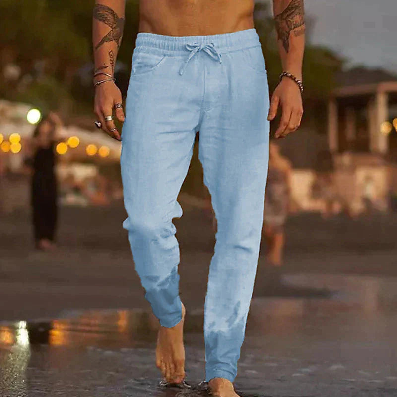 Coastal Linen Drawstring Pants