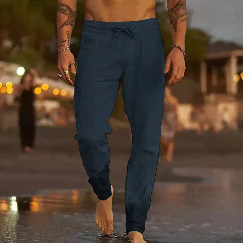 Coastal Linen Drawstring Pants