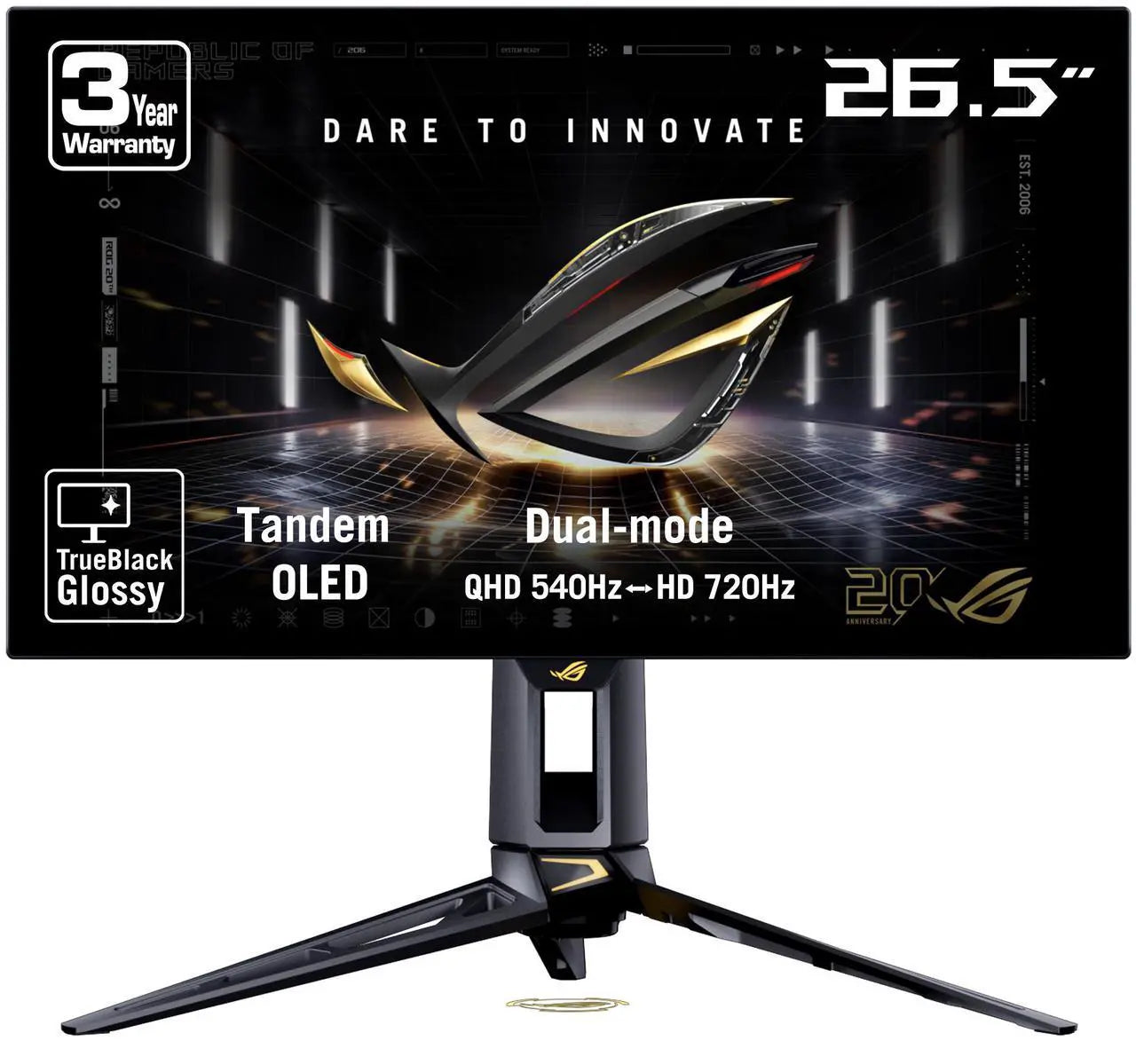 ROG 540Hz / 720Hz Dual-Mode Tandem OLED Gaming Monitor SCREEN HDR500 DISPLAY OLED DP+HDMI+USB