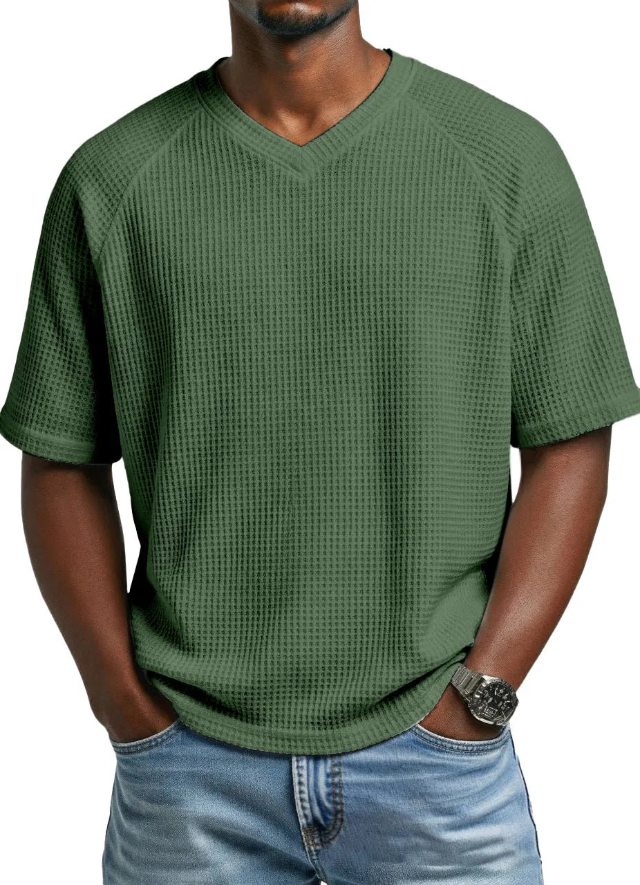 Fashion V-neck short-sleeved shirt