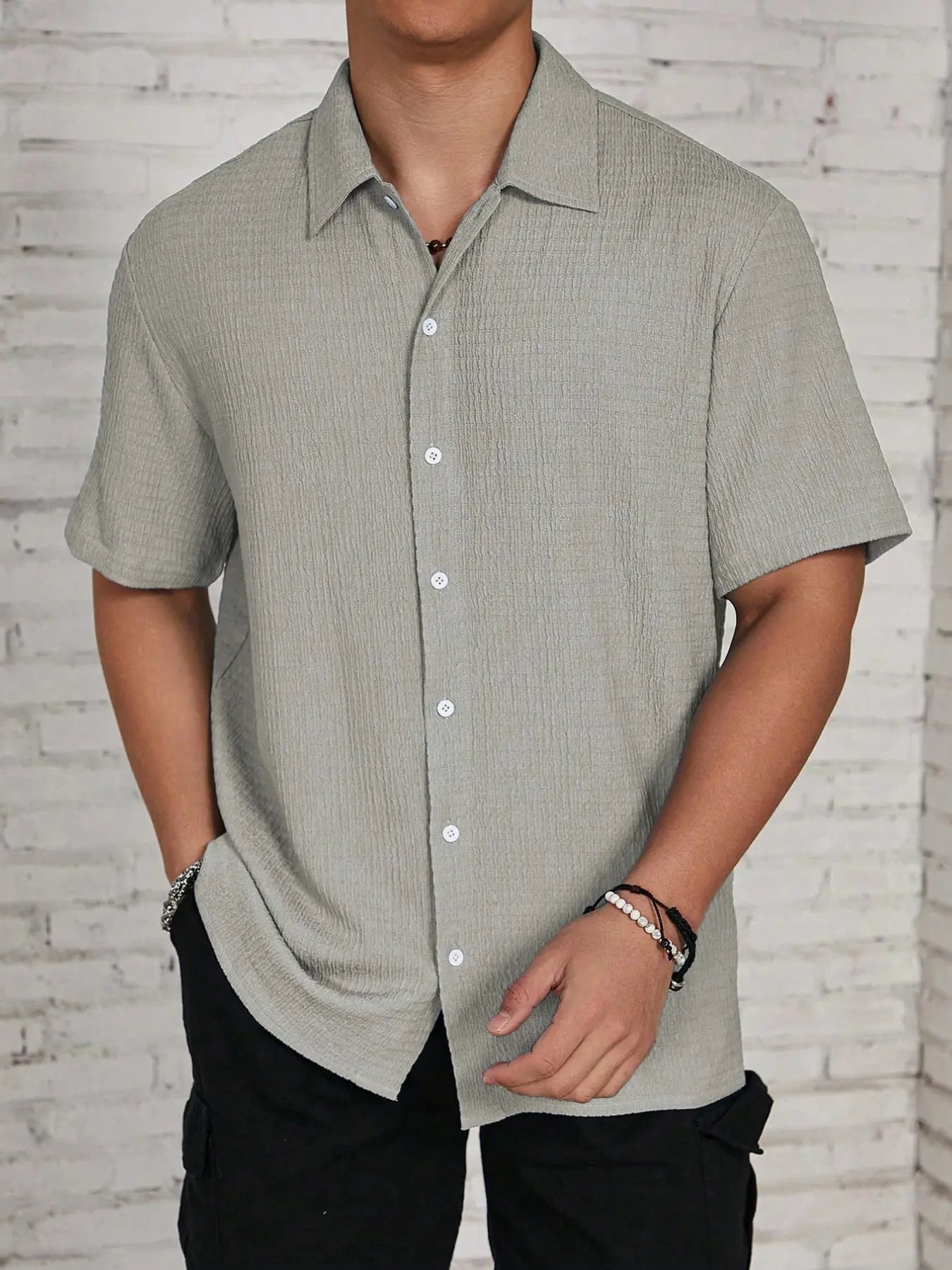Men’s Textured Short Sleeve Shirt