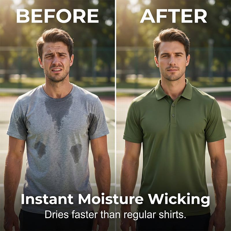 Men's Summer Breathable Collared T-Shirt